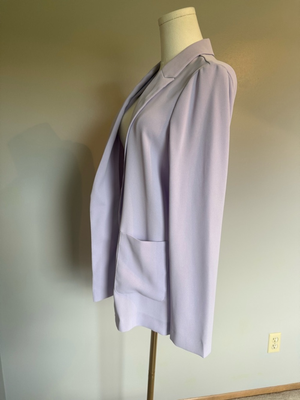 Topshop Lilac Open Blazer Jacket - Picture 6 of 8